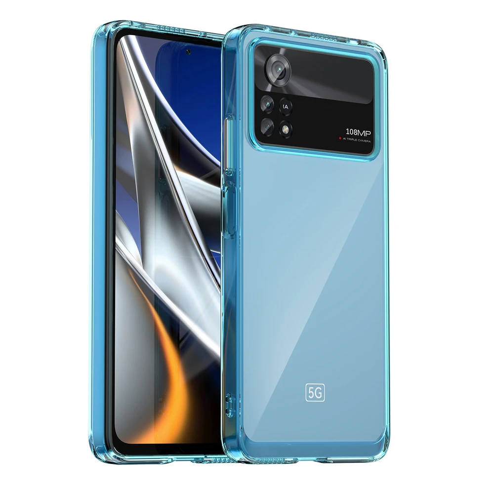 Hurtel Outer Space Xiaomi Poco X4 Pro 5G with a flexible frame dėklas telefonui mėlynos spalvos