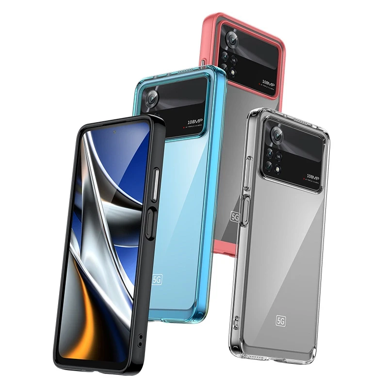 Hurtel Outer Space Xiaomi Poco X4 Pro 5G with a flexible frame dėklas telefonui mėlynos spalvos