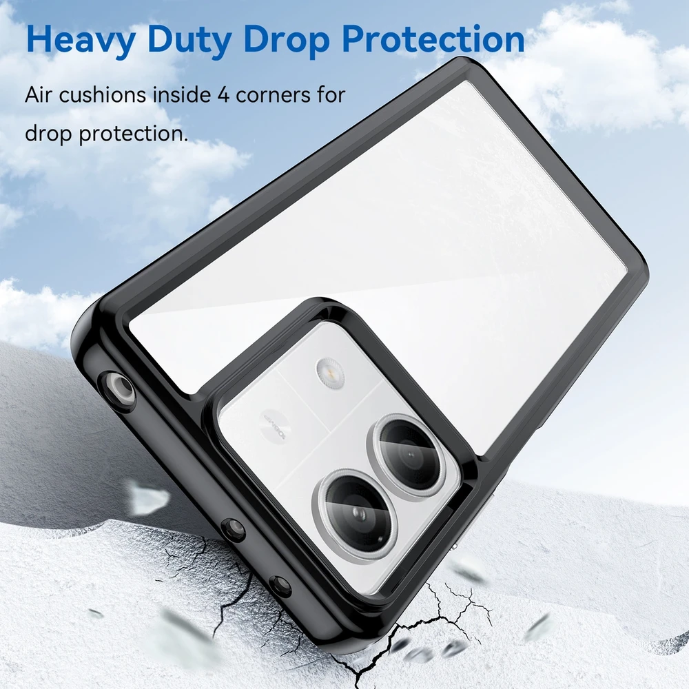 Hurtel Outer Space dėklas with gel frame Xiaomi Redmi Note 13 Pro – dėklas telefonui juodos spalvos