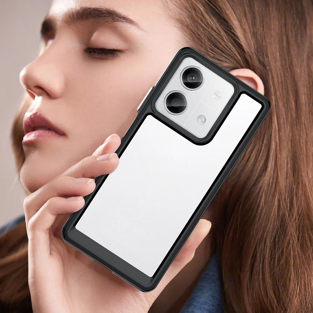 Hurtel Outer Space dėklas with gel frame Xiaomi Redmi Note 13 5G – dėklas telefonui juodos spalvos