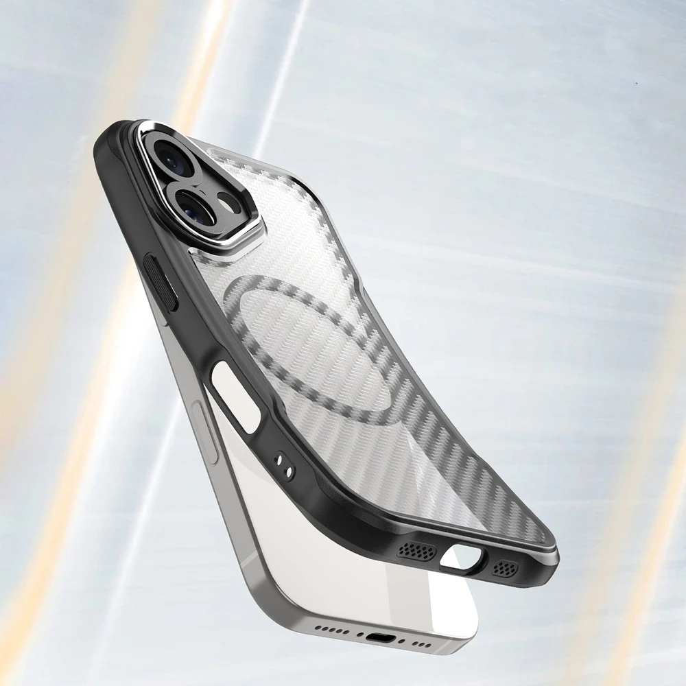 Hurtel Leading Series MagSafe silikoninis Apple iPhone 16 – dėklas telefonui juodos spalvos