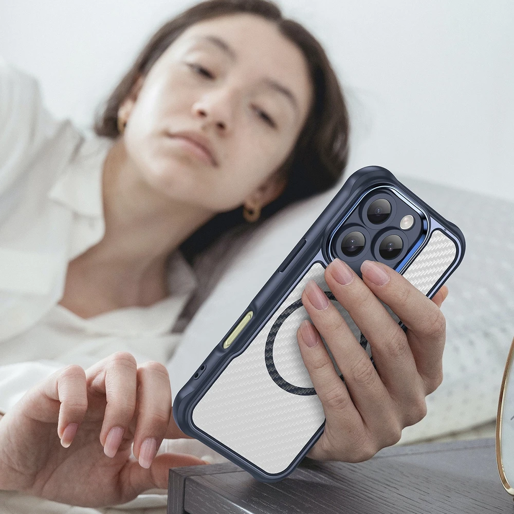 Hurtel Leading Series MagSafe silikoninis Apple iPhone 16 Pro – dėklas telefonui mėlynos spalvos
