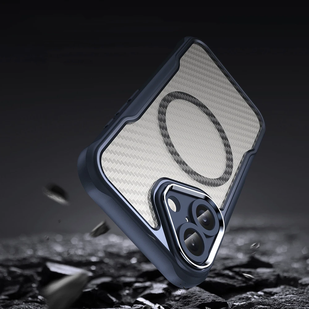 Hurtel Leading Series MagSafe silikoninis Apple iPhone 16 – dėklas telefonui mėlynos spalvos