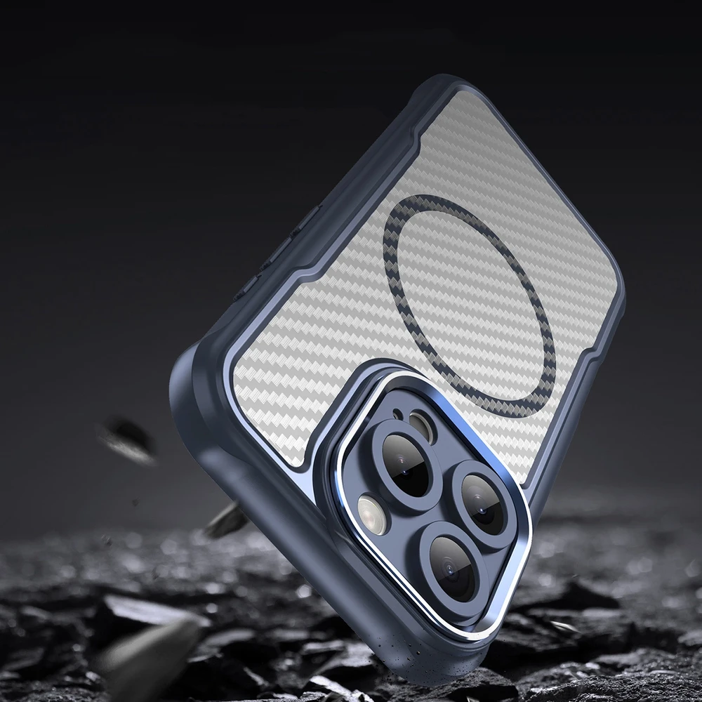 Hurtel Leading Series MagSafe silikoninis Apple iPhone 16 Pro – dėklas telefonui mėlynos spalvos