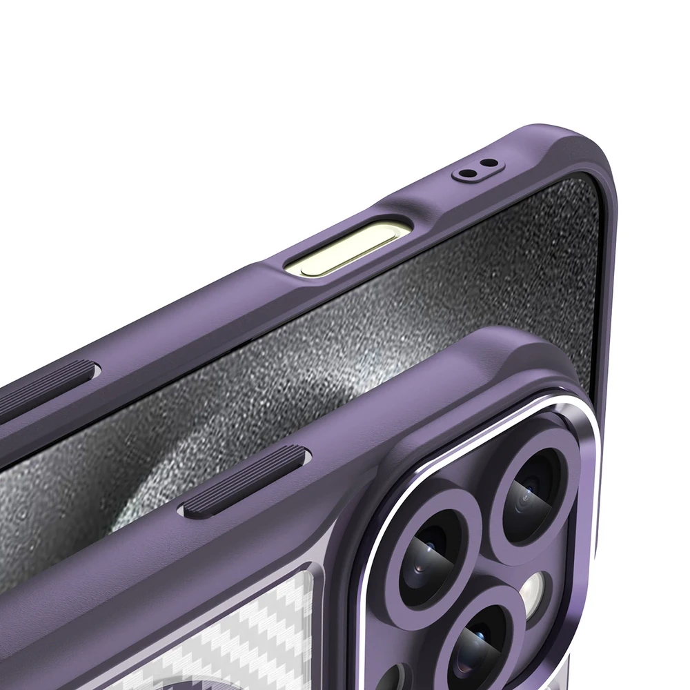 Hurtel Leading Series MagSafe silikoninis Apple iPhone 16 Pro Max – dėklas telefonui violetinės spalvos
