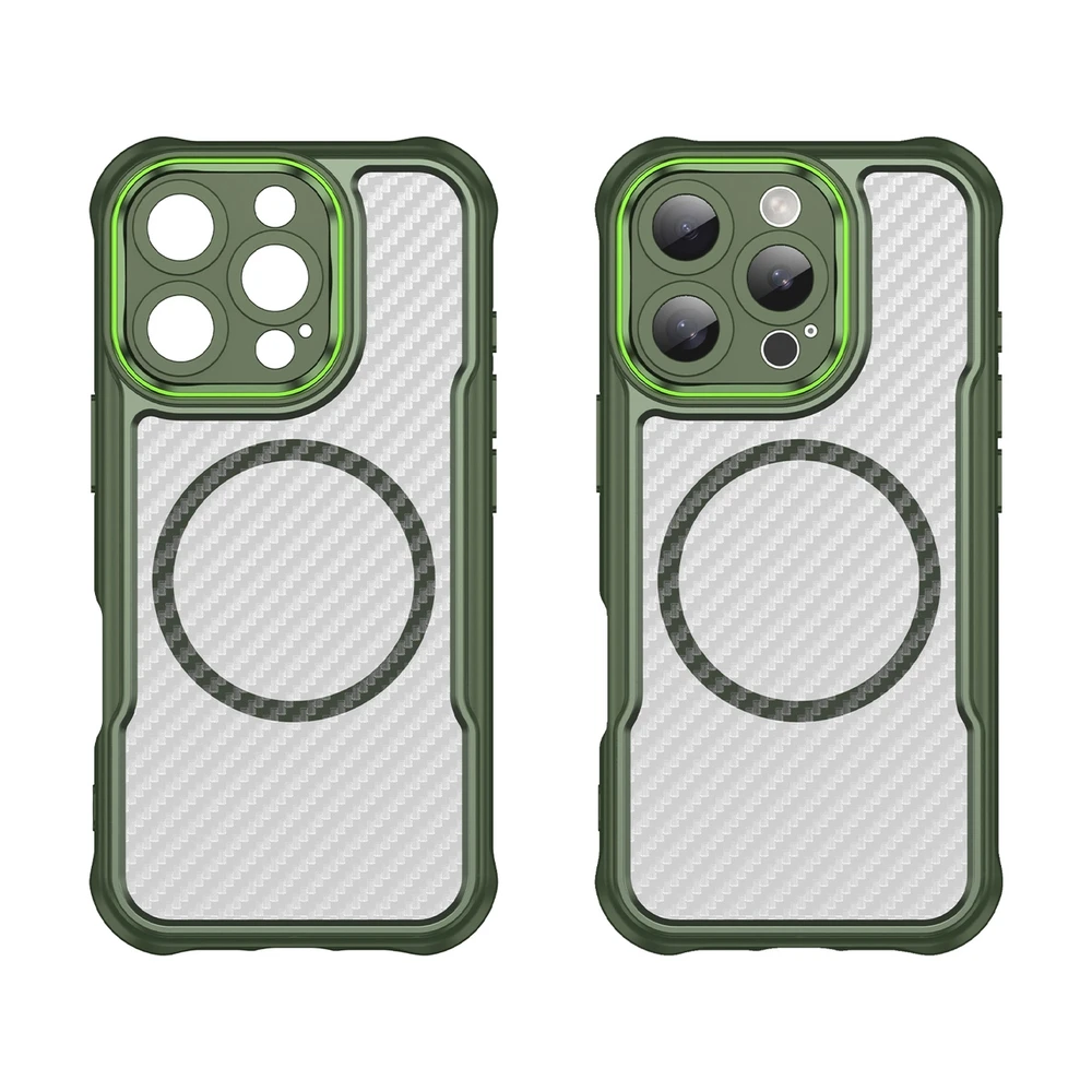 Hurtel Leading Series MagSafe silikoninis Apple iPhone 16 Pro – dėklas telefonui žalios spalvos
