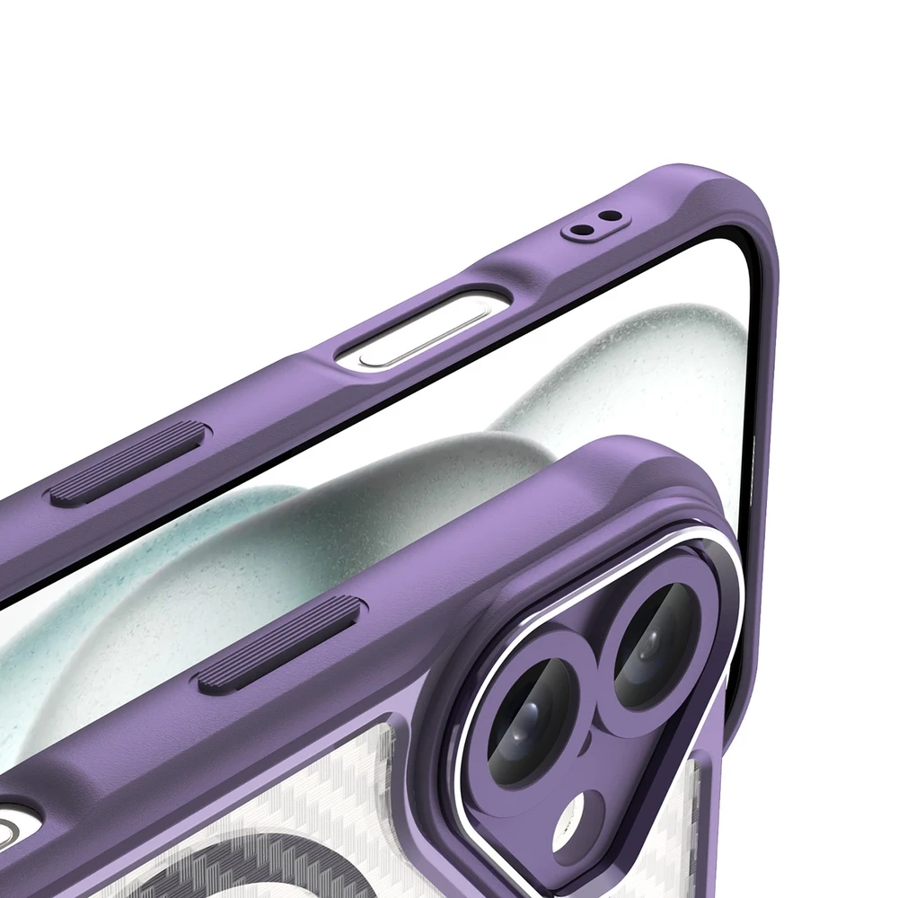 Hurtel Leading Series MagSafe silikoninis Apple iPhone 16 Plus – dėklas telefonui violetinės spalvos