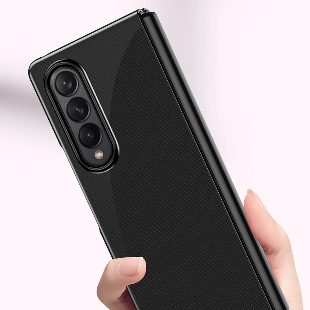 Hurtel Plating Samsung Galaxy Z Fold 4 a metallic frame dėklas telefonui mėlynos spalvos