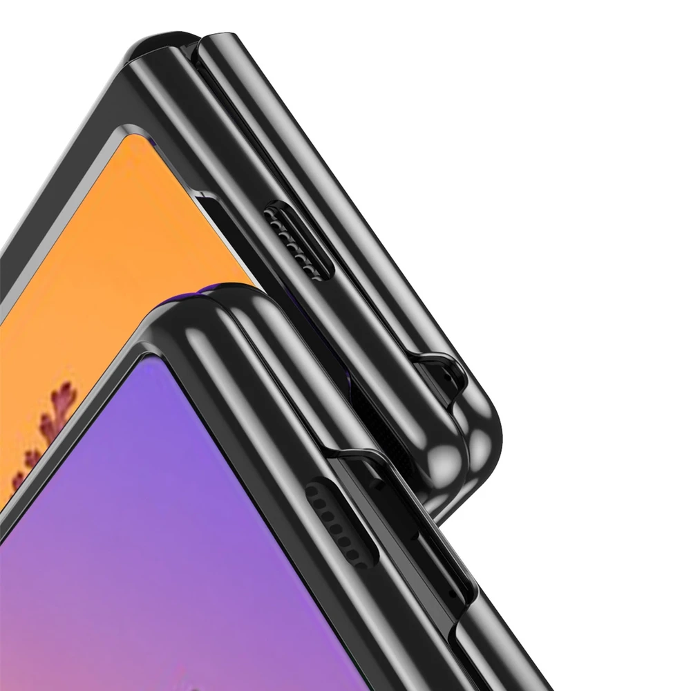 Hurtel Plating Samsung Galaxy Z Fold 4 a metallic frame dėklas telefonui mėlynos spalvos