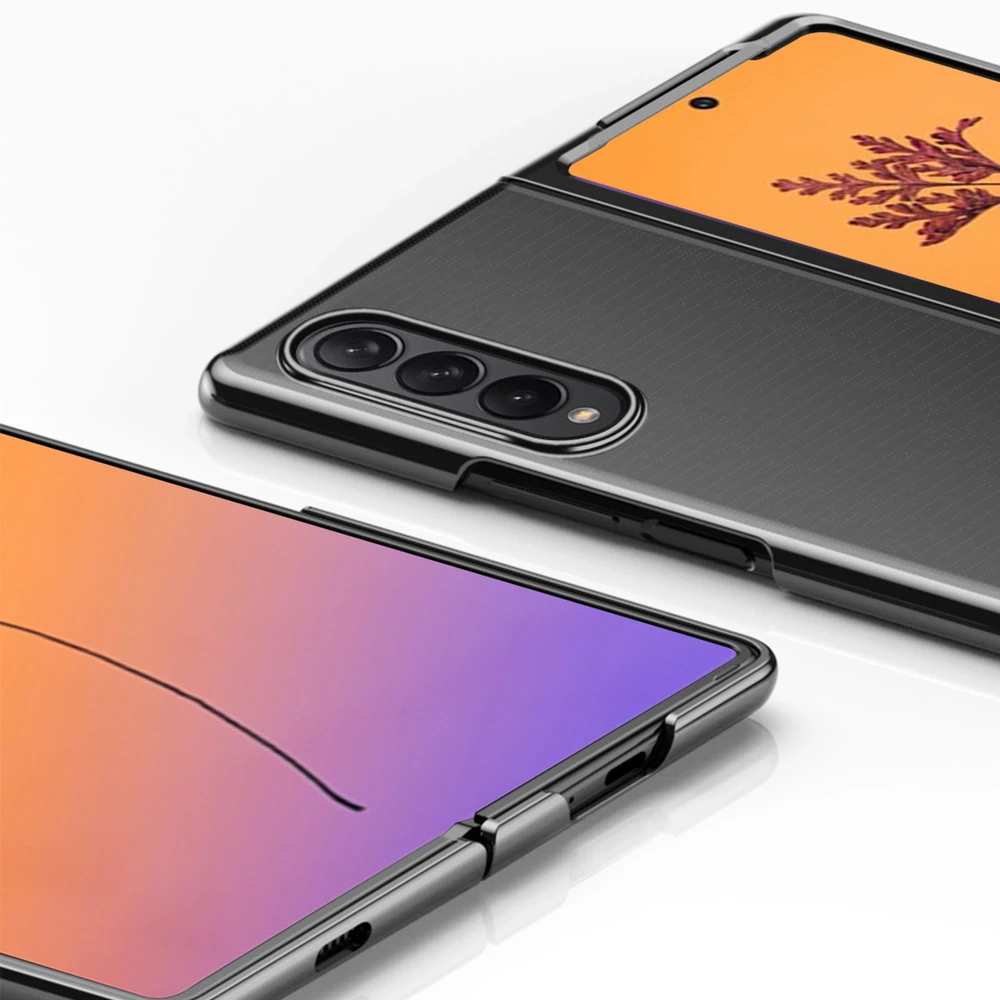 Hurtel Plating Samsung Galaxy Z Fold 4 a metallic frame dėklas telefonui mėlynos spalvos
