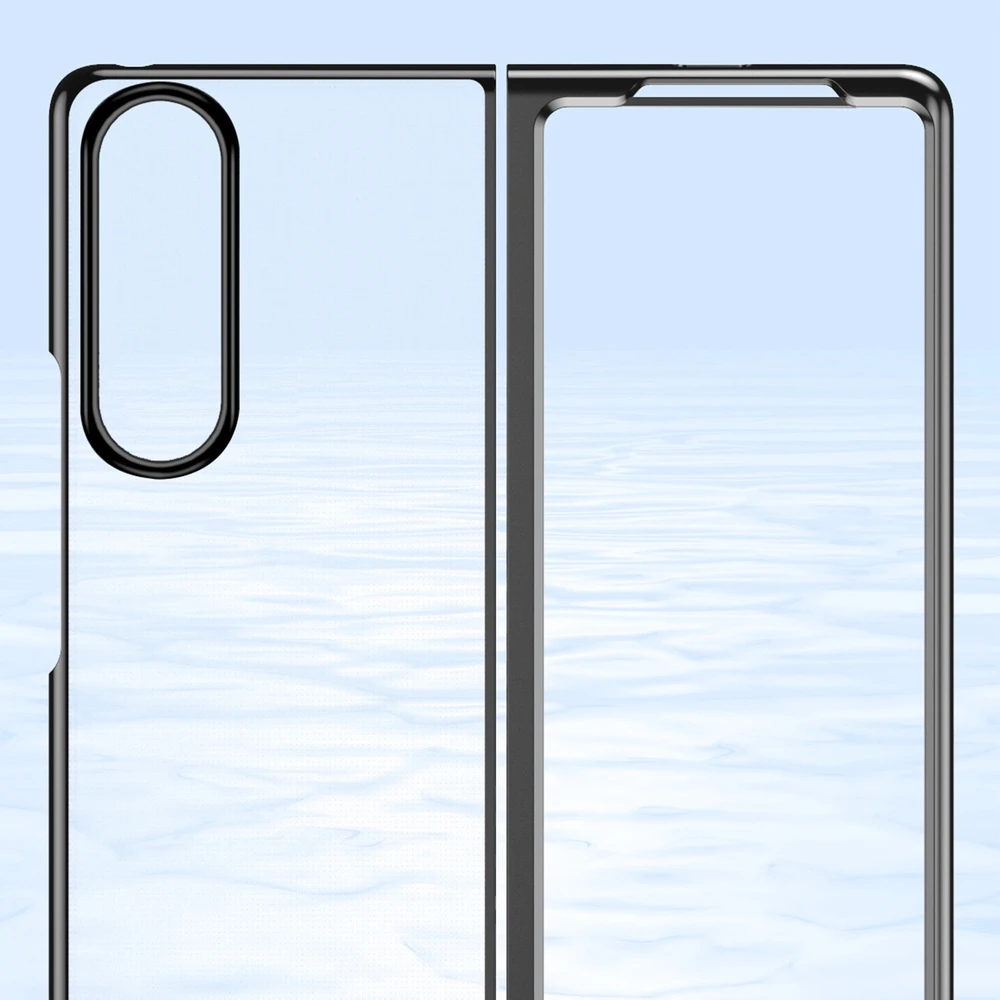 Hurtel Plating Samsung Galaxy Z Fold 4 a metallic frame dėklas telefonui mėlynos spalvos