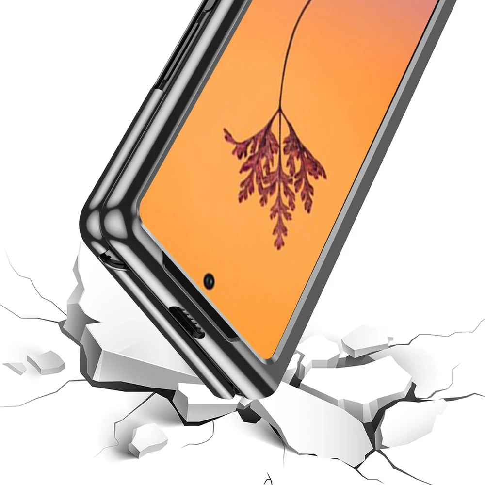 Hurtel Plating Samsung Galaxy Z Fold 4 a metallic frame dėklas telefonui mėlynos spalvos