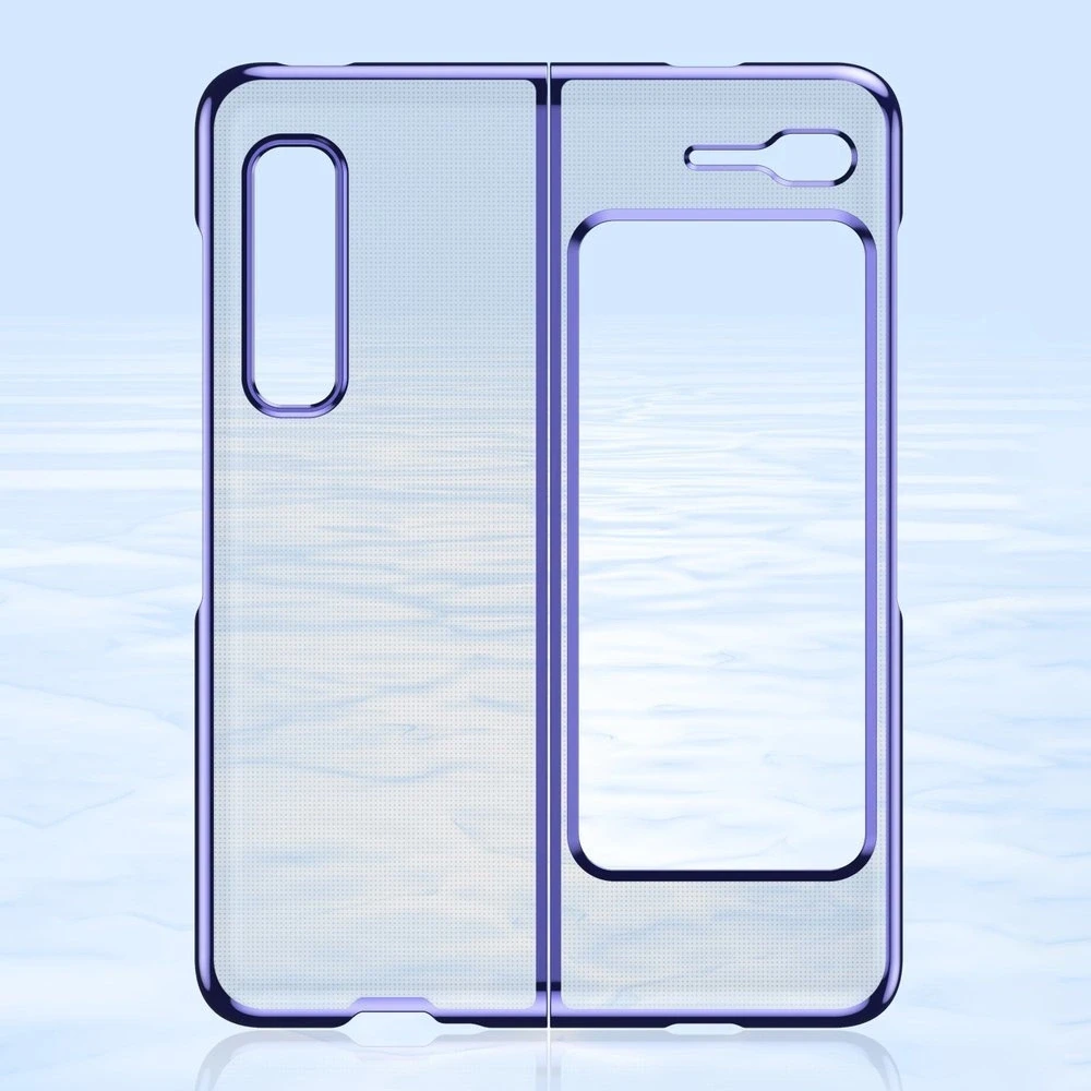 Hurtel Plating Electroplating frame Samsung Galaxy Fold dėklas telefonui mėlynos spalvos