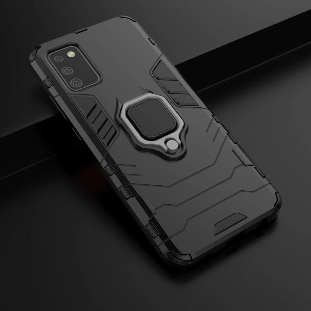 Hurtel Ring Armor hibridinis dėklas + magnetinis laikiklis skirtas Samsung Galaxy A03s (166.5), juodas