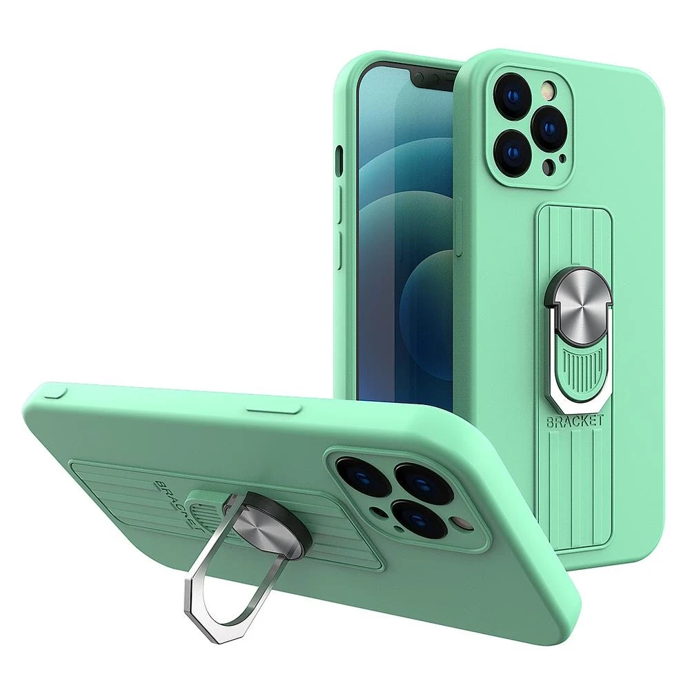 Hurtel Ring silikoninis dėklas skirtas iPhone 11 Pro Max, mėtų