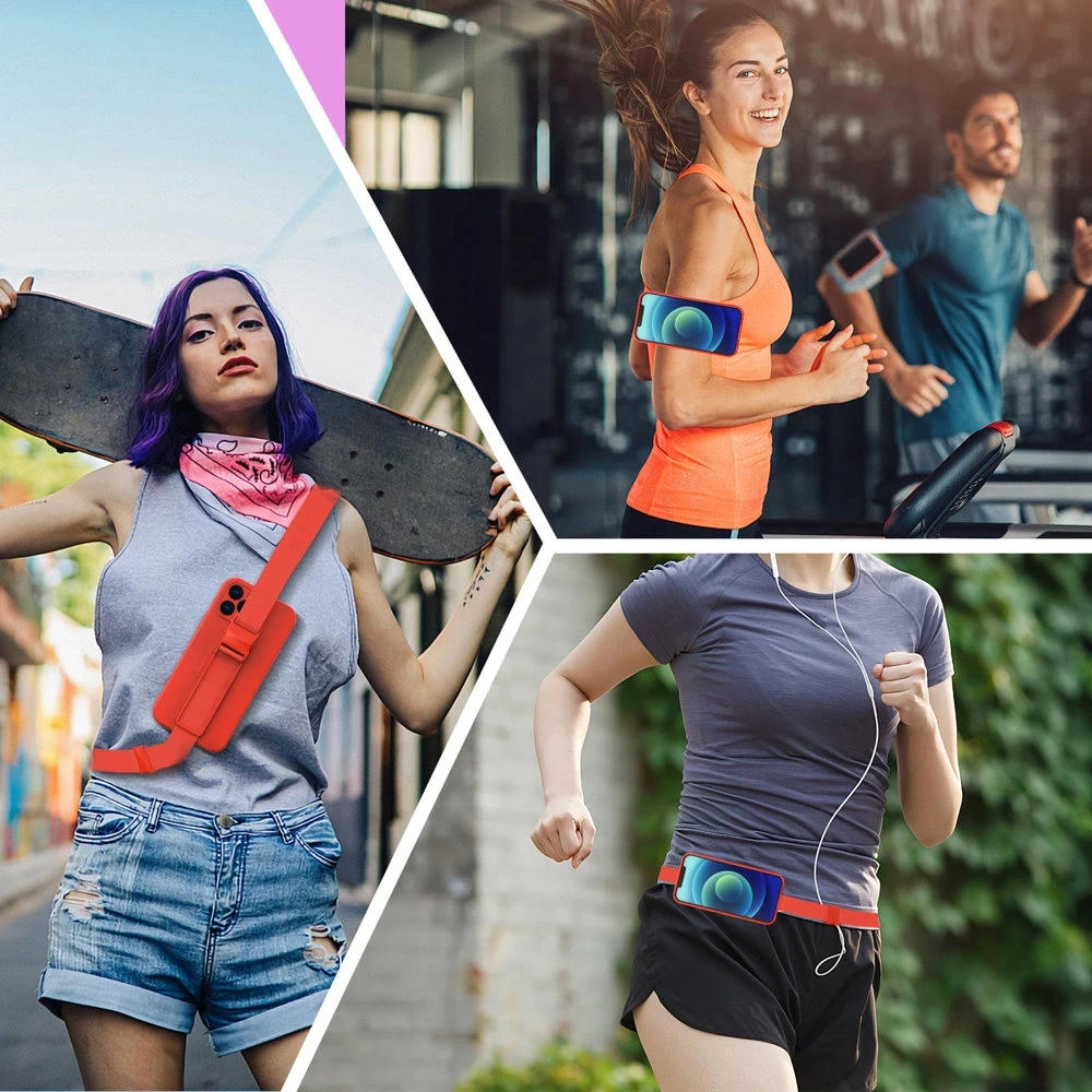 Hurtel Rope dėklas su dirželiu skirtas iPhone 12 Pro Max, juodas