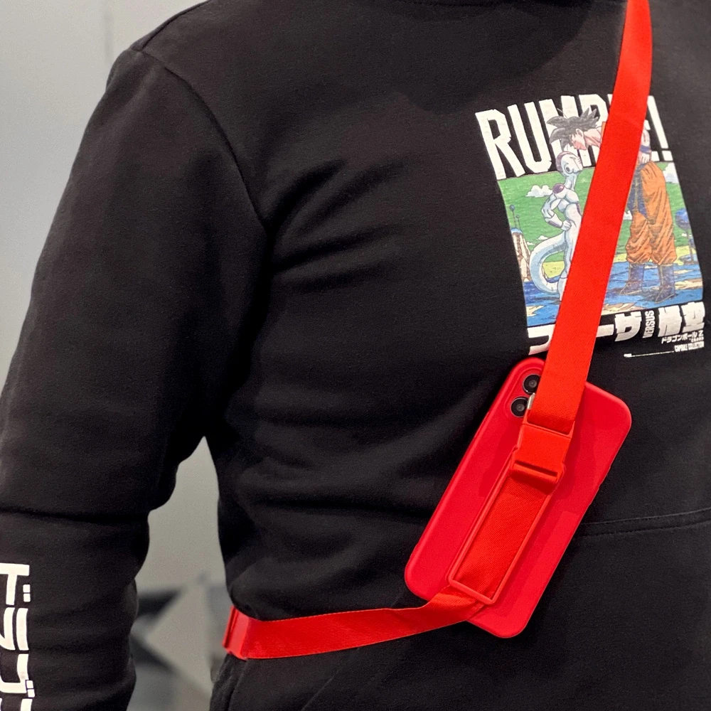 Hurtel Rope dėklas su dirželiu skirtas iPhone 12 mini, geltonas