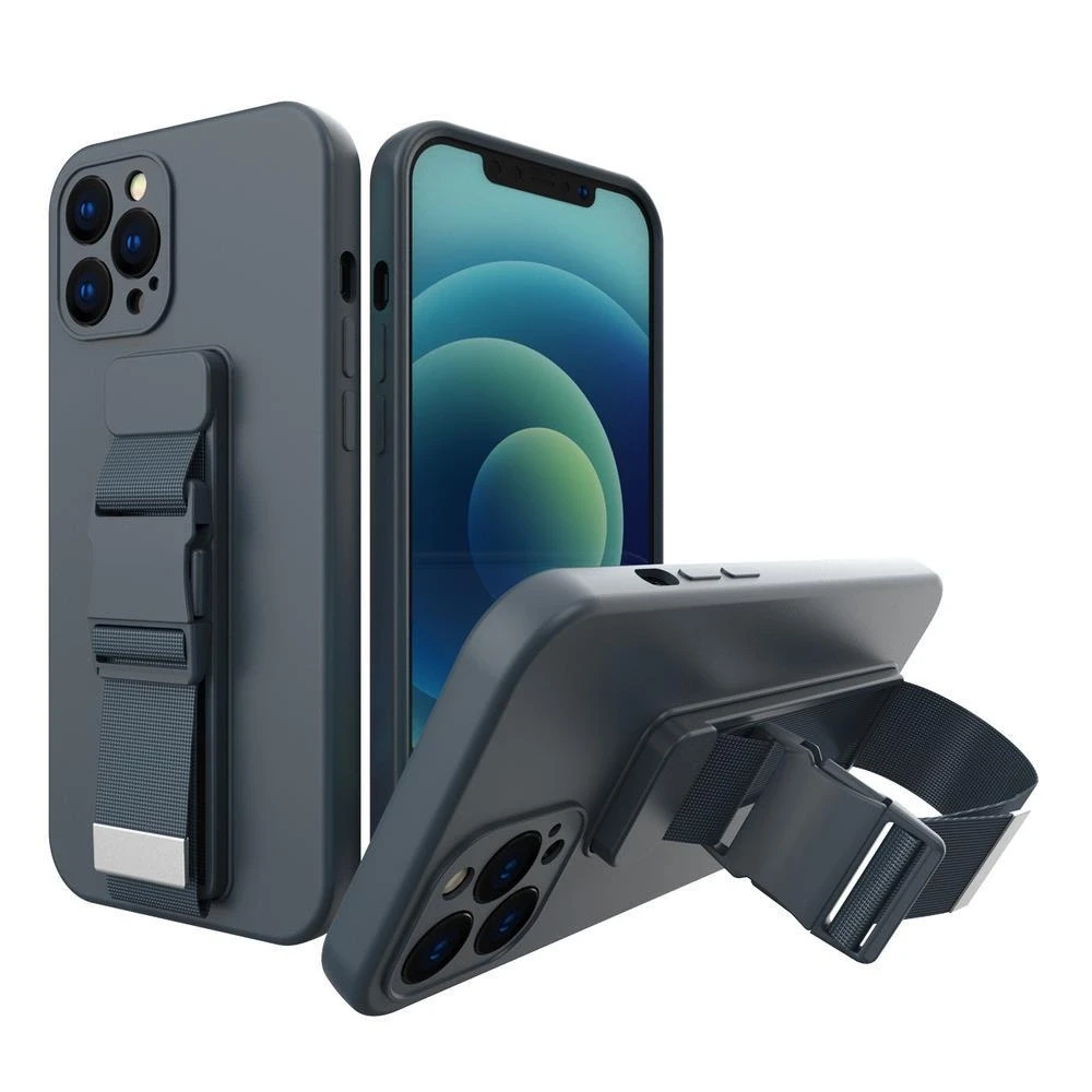 Hurtel Rope dėklas su dirželiu skirtas Xiaomi Poco X4 Pro 5G, tamsiai mėlynas (Navy Mėlyna)