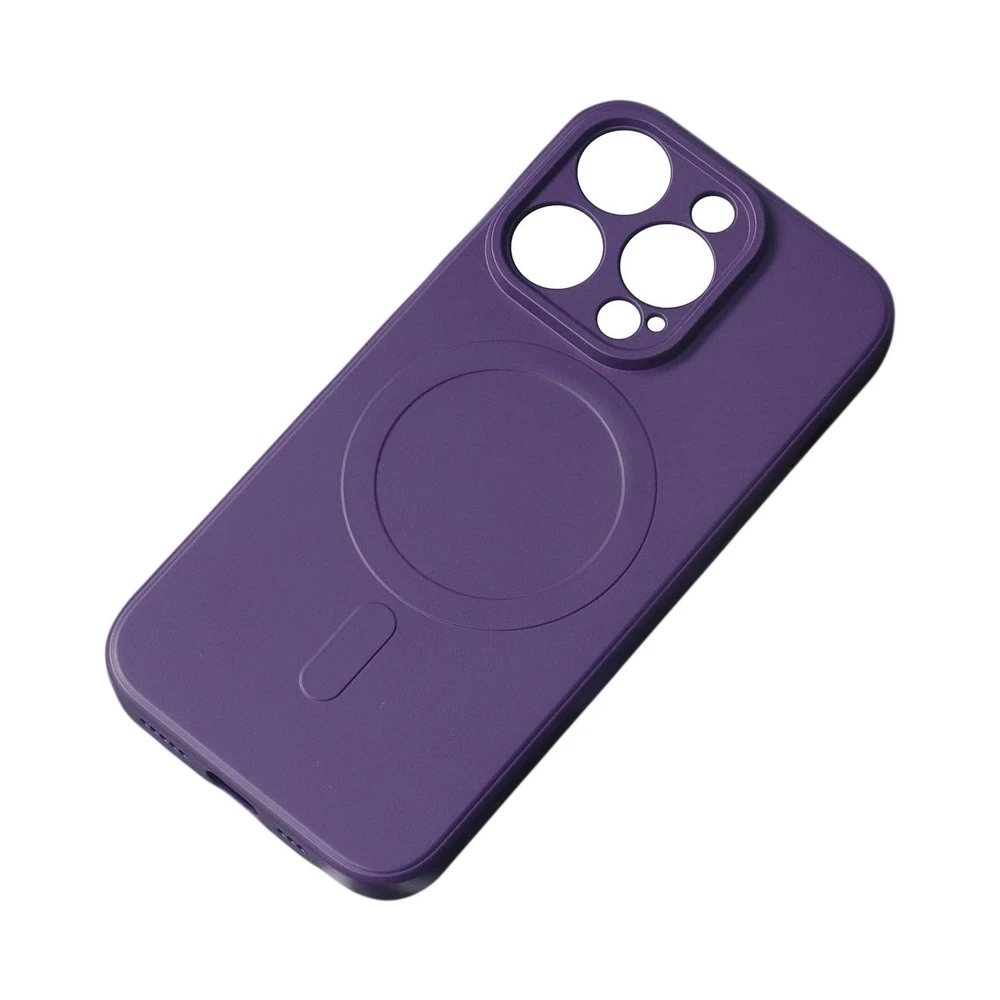 Hurtel Samsung Galaxy A36 5G Silikoninis dėklas su MagSafe – violetinės spalvos
