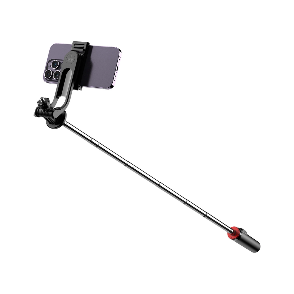 Wozinsky Asmenukių lazda WC1Y3S telescopic tripod 1.3m with phone holder – juodos spalvos