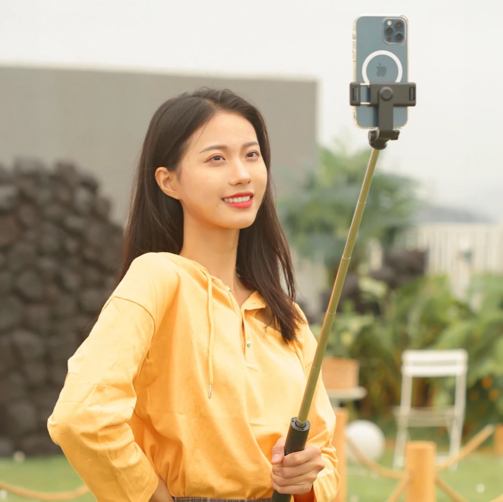 Wozinsky Asmenukių lazda WHS1Y telescopic tripod 1m with phone holder – juodos spalvos