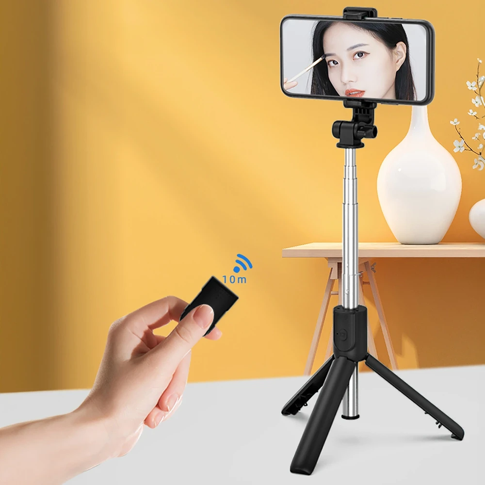 Wozinsky Hurtel Asmenukių lazda WRY1S telescopic tripod 0.7m for phone – juodos spalvos