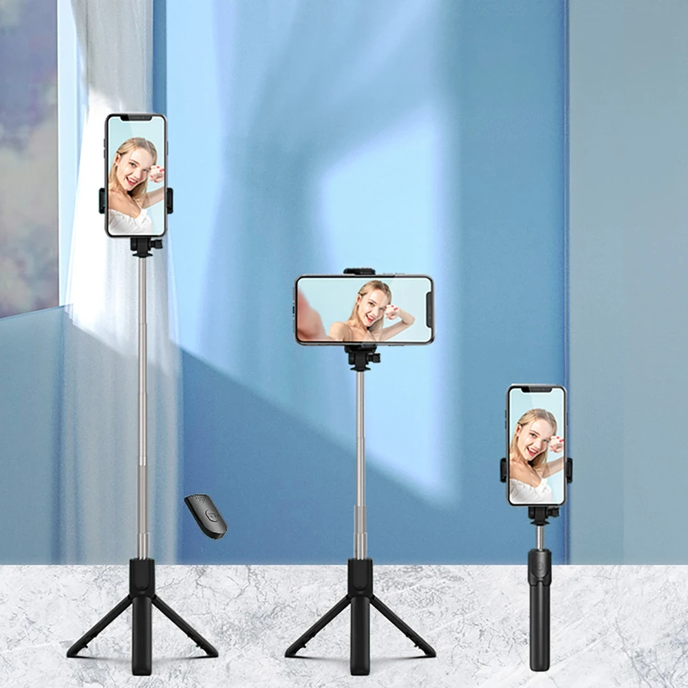 Wozinsky Hurtel Asmenukių lazda WRY1S telescopic tripod 0.7m for phone – juodos spalvos