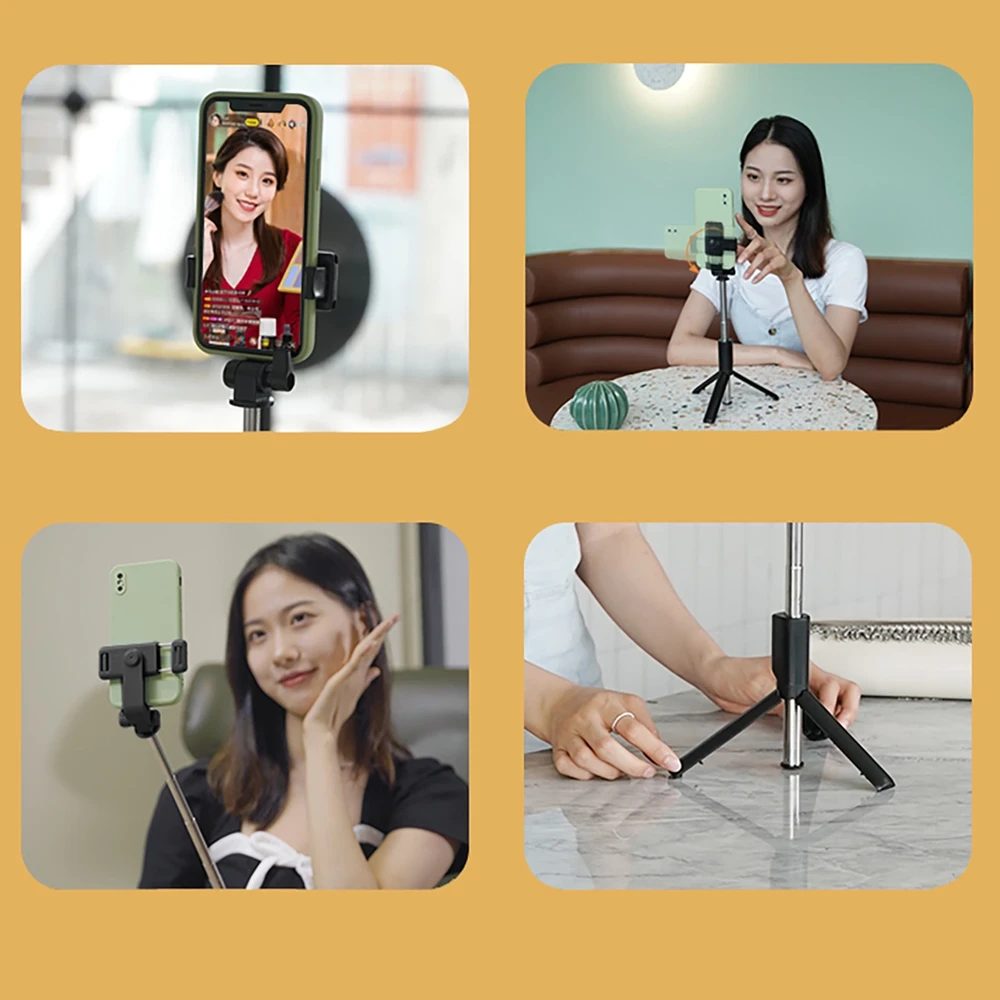 Wozinsky Hurtel Asmenukių lazda WRY1S telescopic tripod 0.7m for phone – juodos spalvos