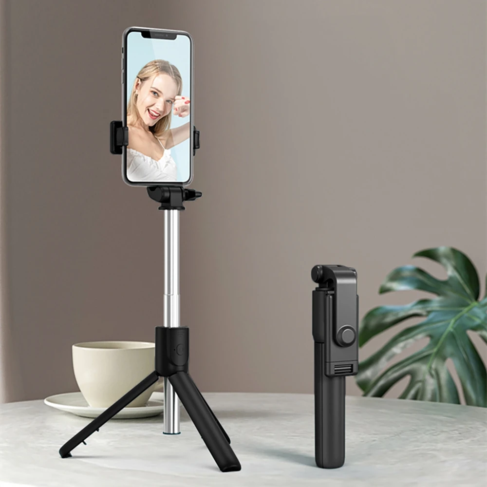 Wozinsky Hurtel Asmenukių lazda WRY1S telescopic tripod 0.7m for phone – juodos spalvos