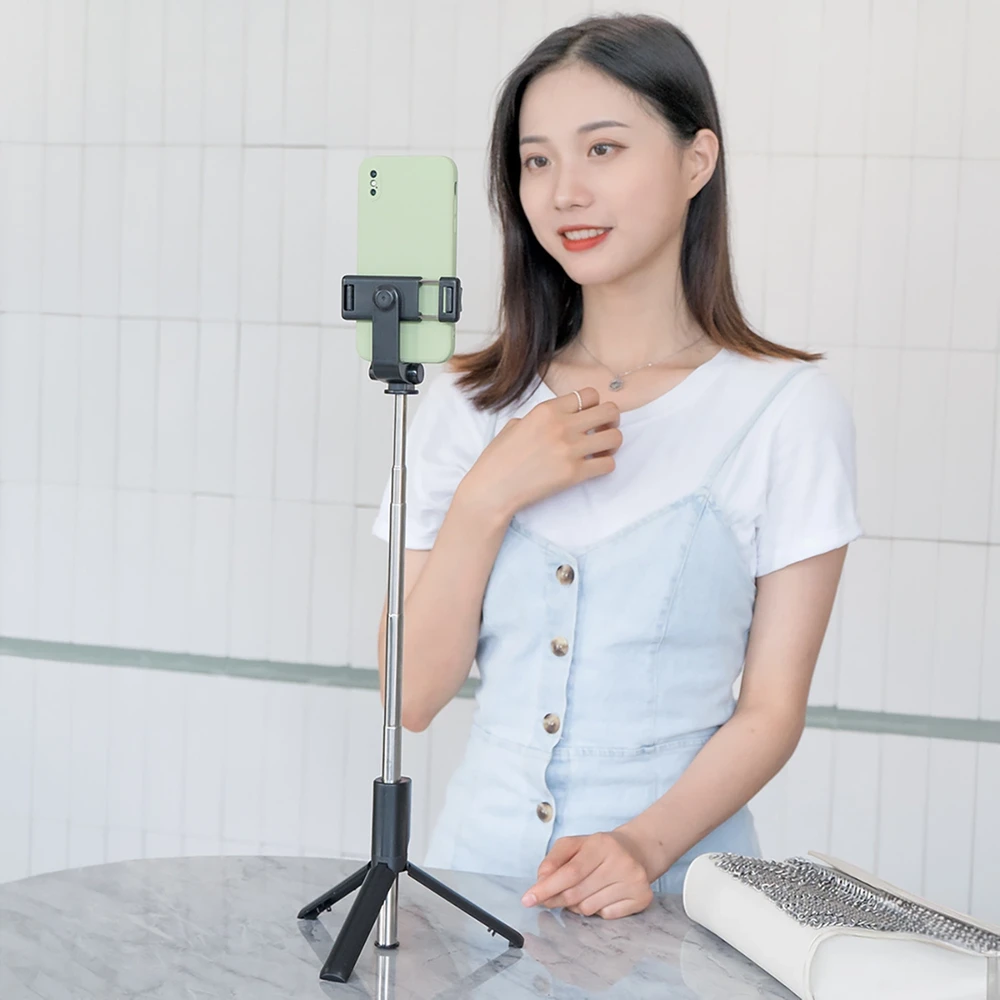 Wozinsky Hurtel Asmenukių lazda WRY1S telescopic tripod 0.7m for phone – juodos spalvos