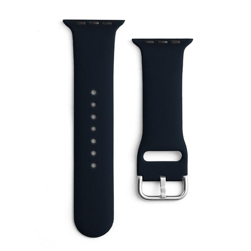 iLike Hurtel Silicone Apyrankė APS skirta Apple Watch 42/44/45mm Apyrankė Watch Bracelet - juodos spalvos