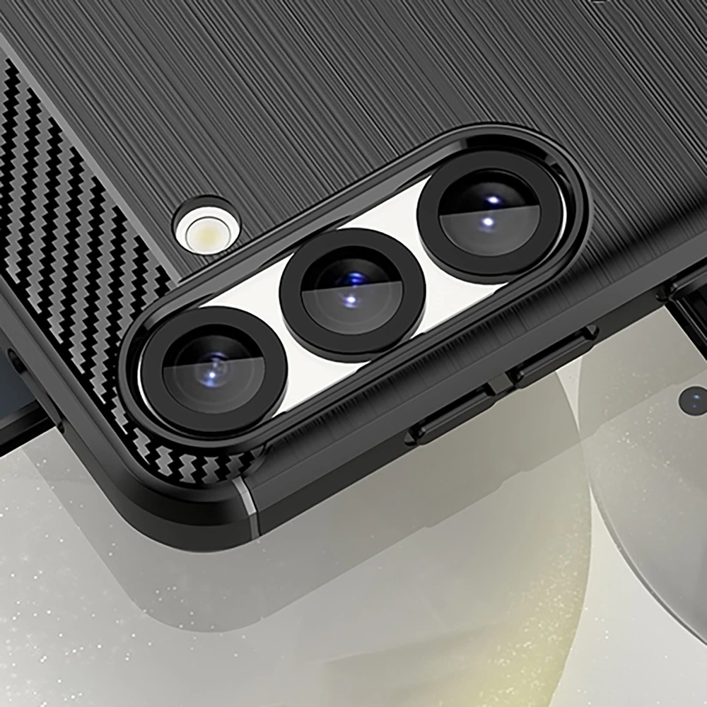 Hurtel Carbon dėklas skirtas Samsung Galaxy S25 Edge – juodos spalvos