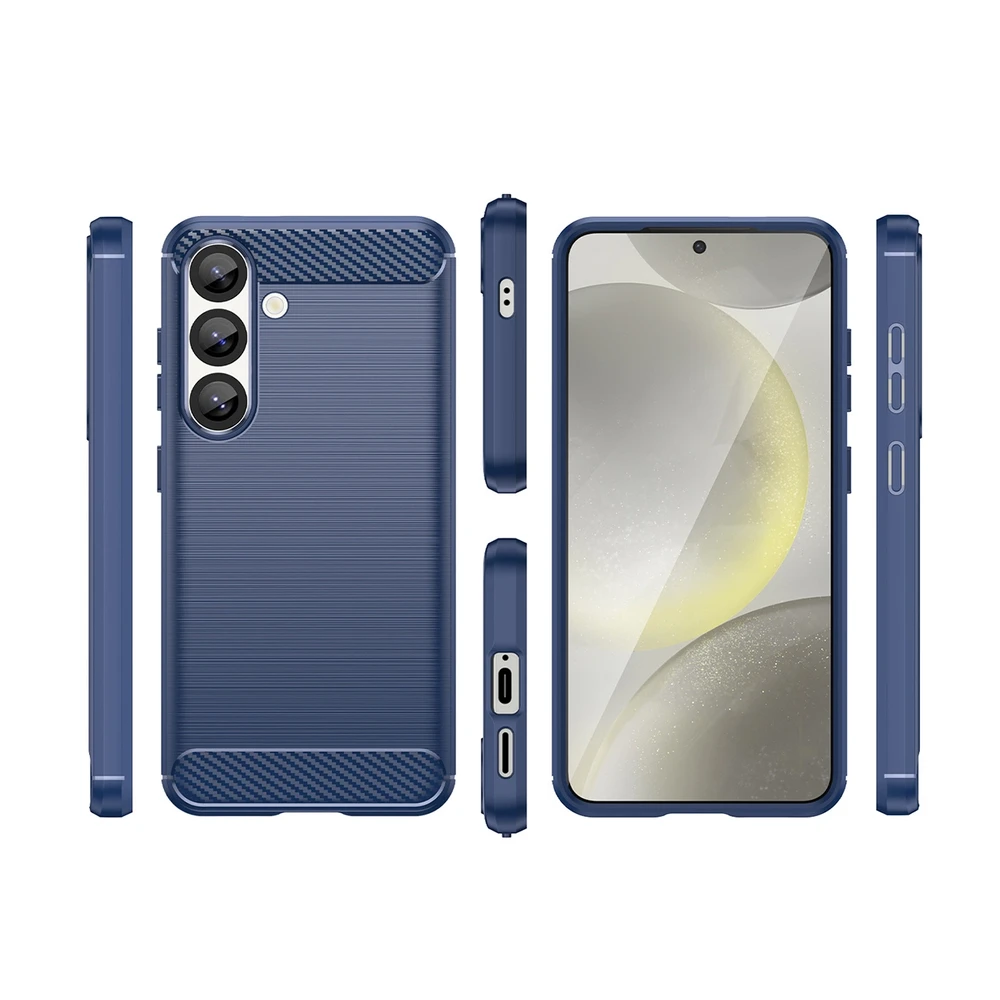 Hurtel Carbon dėklas skirtas Apple iPhone 16e – mėlynos spalvos