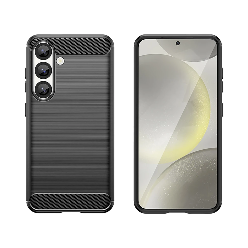 Hurtel Carbon dėklas skirtas Samsung Galaxy S25 Edge – juodos spalvos