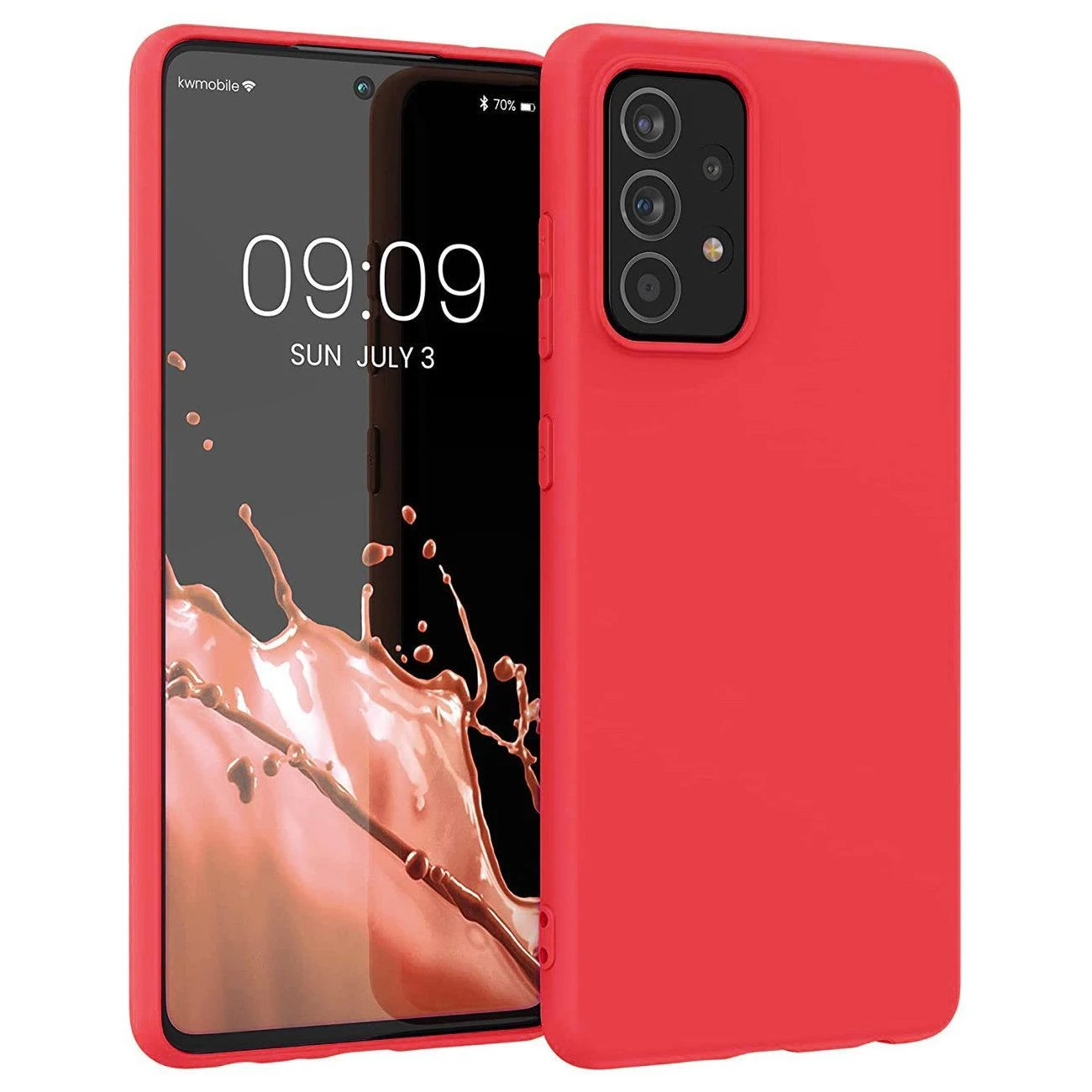 Hurtel silikoninis dėklas skirtas Samsung Galaxy A03s, raudonas