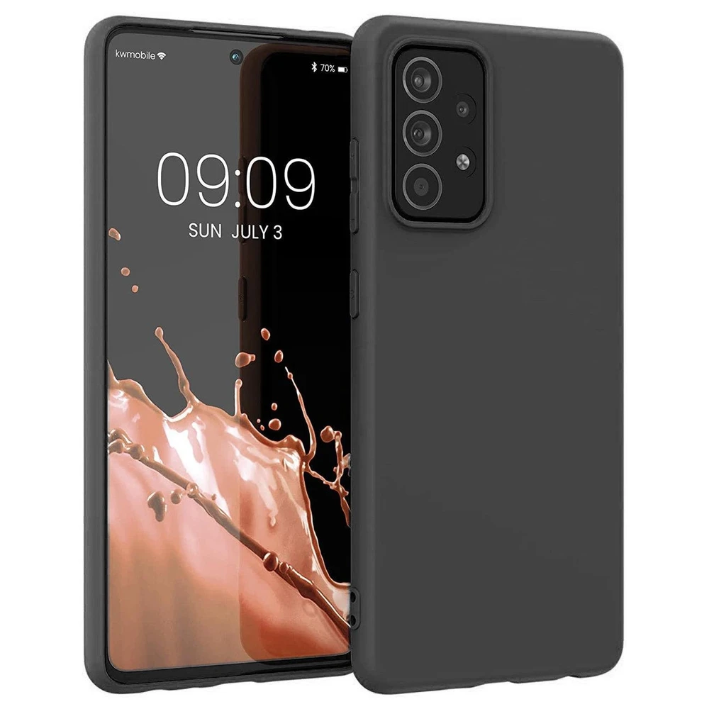 Hurtel silikoninis dėklas skirtas Samsung Galaxy A22 4G, juodas