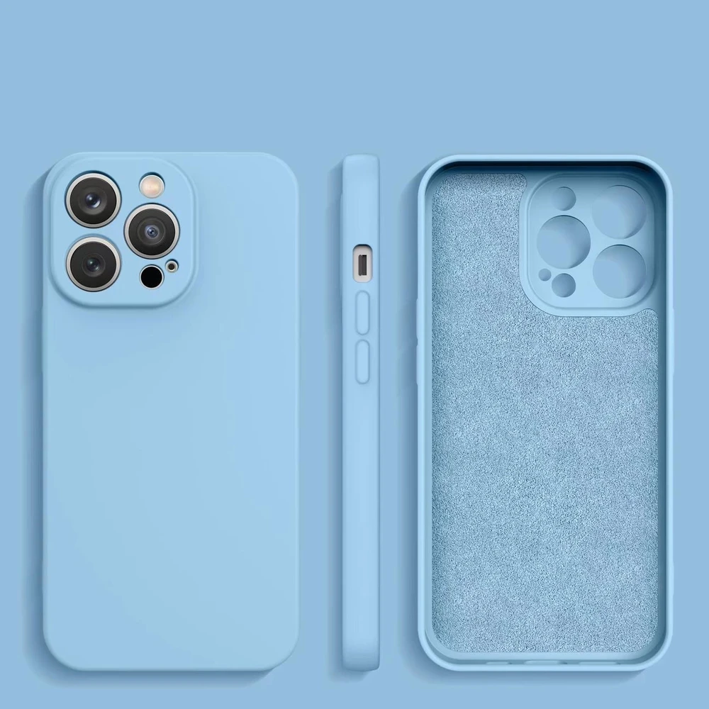 Hurtel silikoninis dėklas skirtas Samsung Galaxy A14 5G / Galaxy A14, šviesiai mėlynas