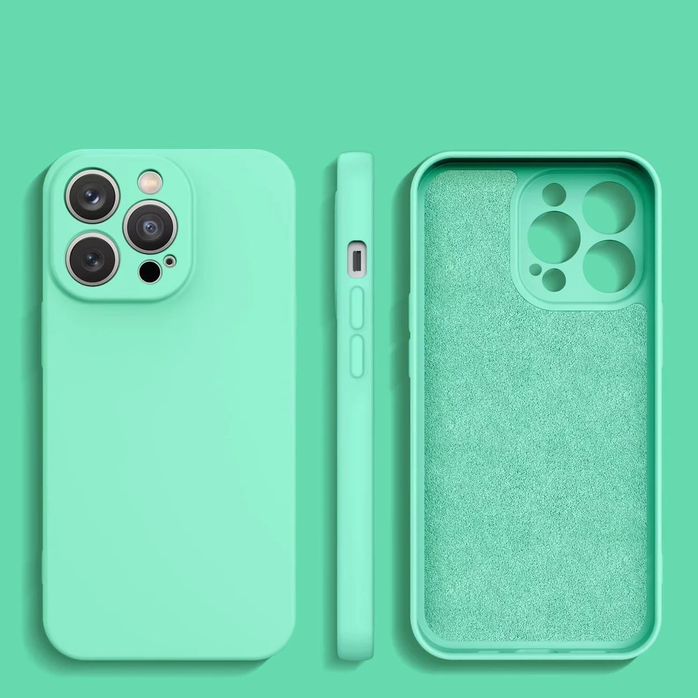 Hurtel silikoninis dėklas skirtas Samsung Galaxy A14 5G / Galaxy A14, mėtų žalia