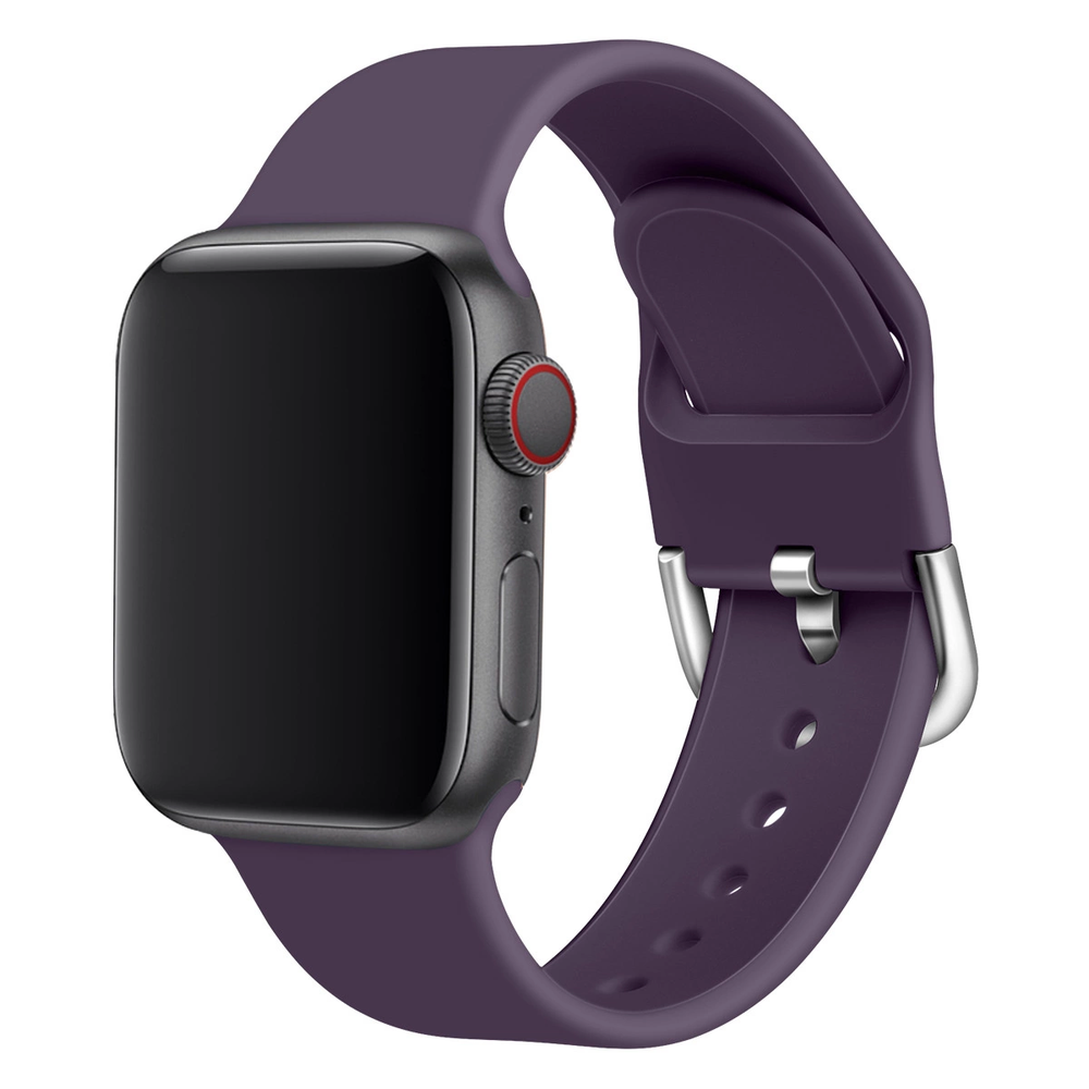 Hurtel Silikoninė APS apyrankė laikrodžiui Apple Watch 9 / 8 / 7 / 6 / 5 / 4 / 3 / 2 / SE (41 / 40 / 38mm) Strap Watch Bracelet raudonos spalvos