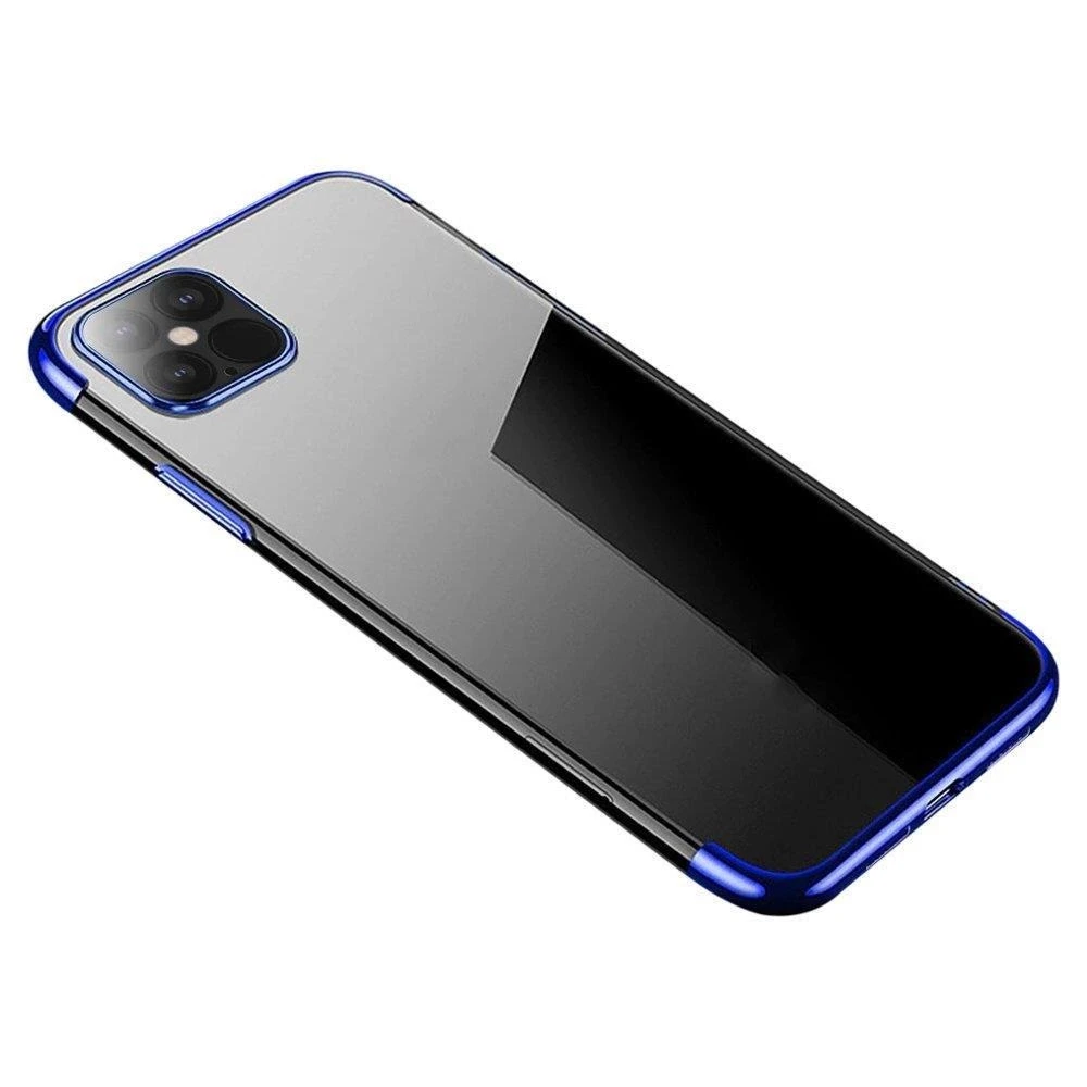 Hurtel skaidrus TPU dėklas skirtas iPhone 13 mini, mėlynas