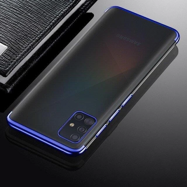 Hurtel skaidrus TPU dėklas skirtas Samsung Galaxy A72 4G, mėlynas