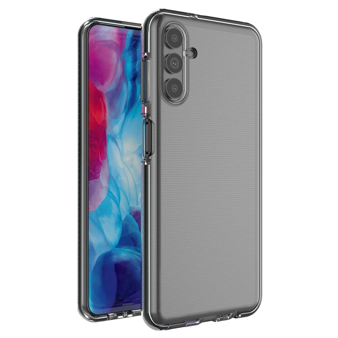 iLike Hurtel Spring dėklas su spalvotu rėmeliu skirtas Samsung Galaxy A13 5G, juodas