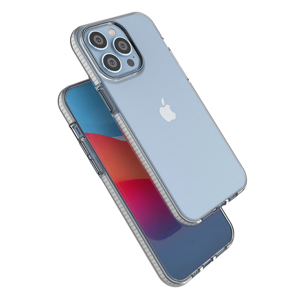 Hurtel Spring dėklas su spalvotu rėmeliu skirtas iPhone 14 Pro Max, šviesiai mėlynas
