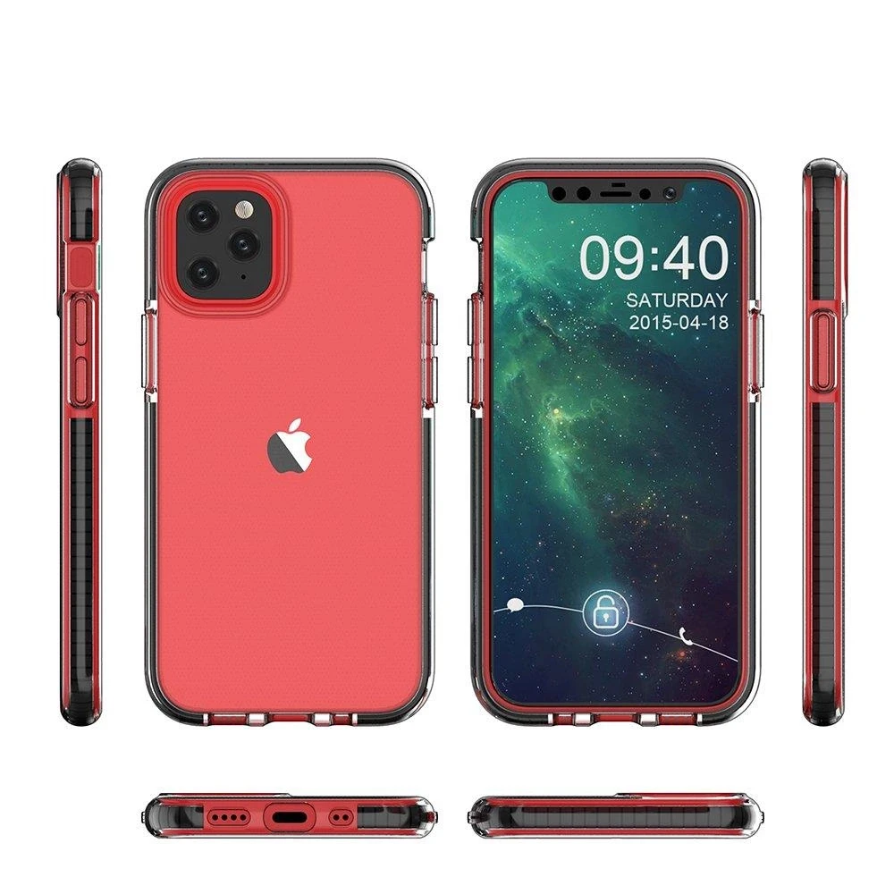 Hurtel Spring dėklas su spalvotu rėmeliu skirtas iPhone 13 mini, geltonas