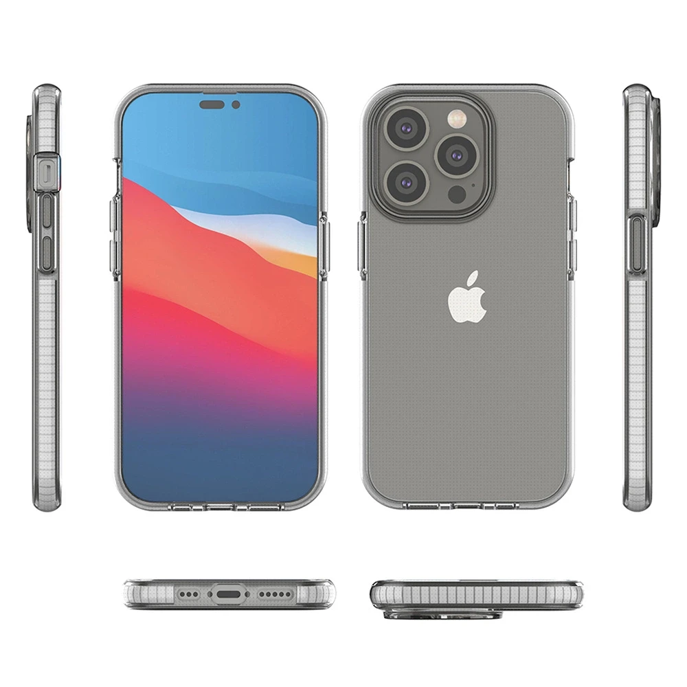 Hurtel Spring dėklas su spalvotu rėmeliu skirtas iPhone 14 Pro, šviesiai mėlynas