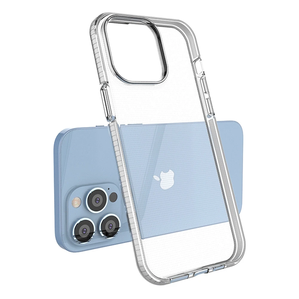 Hurtel Spring dėklas su spalvotu rėmeliu skirtas iPhone 14 Pro Max, šviesiai mėlynas
