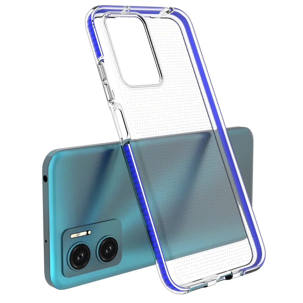 Hurtel Spring dėklas su spalvotu rėmeliu skirtas Xiaomi Redmi 10, juodas