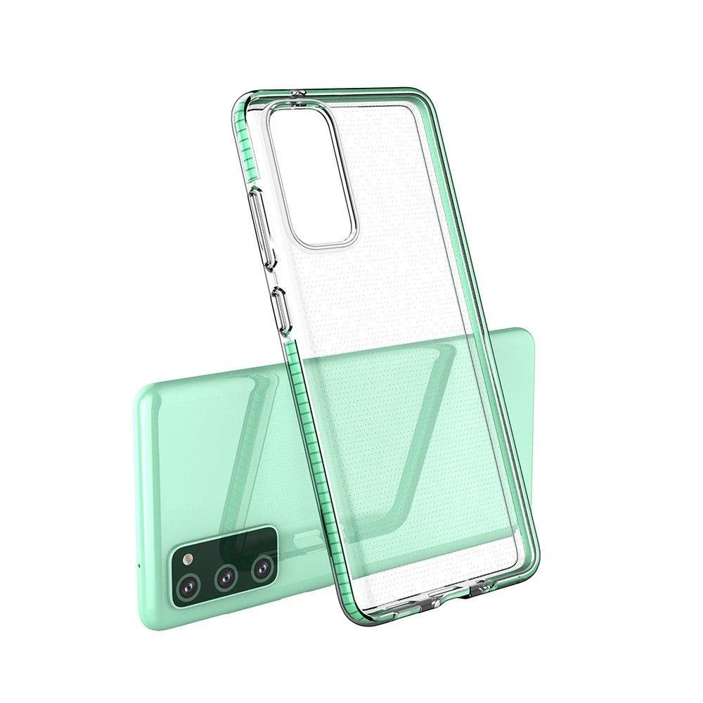 Hurtel Spring dėklas su spalvotu rėmeliu skirtas Samsung Galaxy A72 4G, šviesiai rožinis