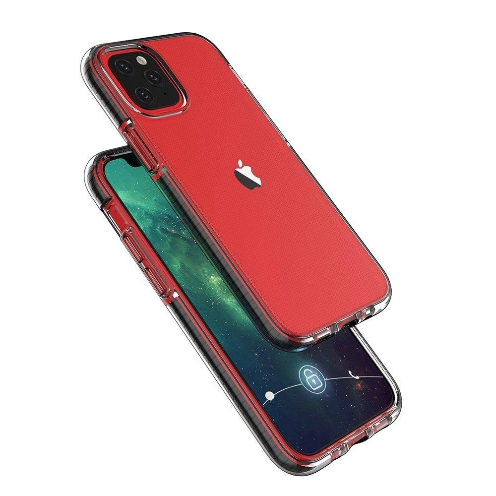 Hurtel Spring dėklas su spalvotu rėmeliu skirtas iPhone 13 mini, šviesiai mėlynas