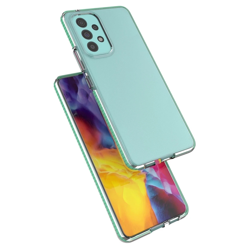 Hurtel Spring dėklas su spalvotu rėmeliu skirtas Samsung Galaxy A73, juodas